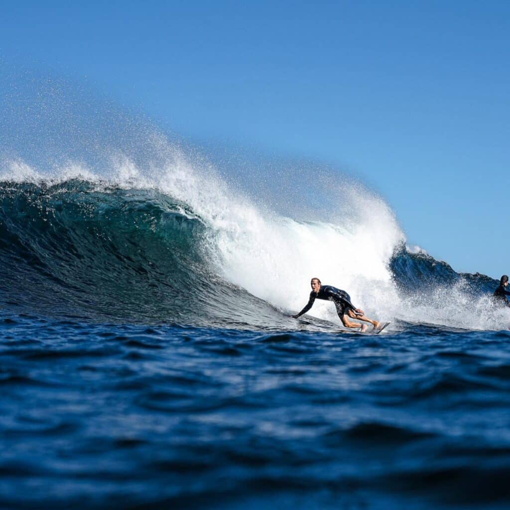 Tom Jackson surfing