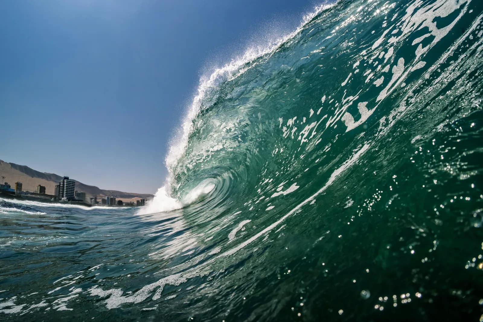 Surf scene from Chile.