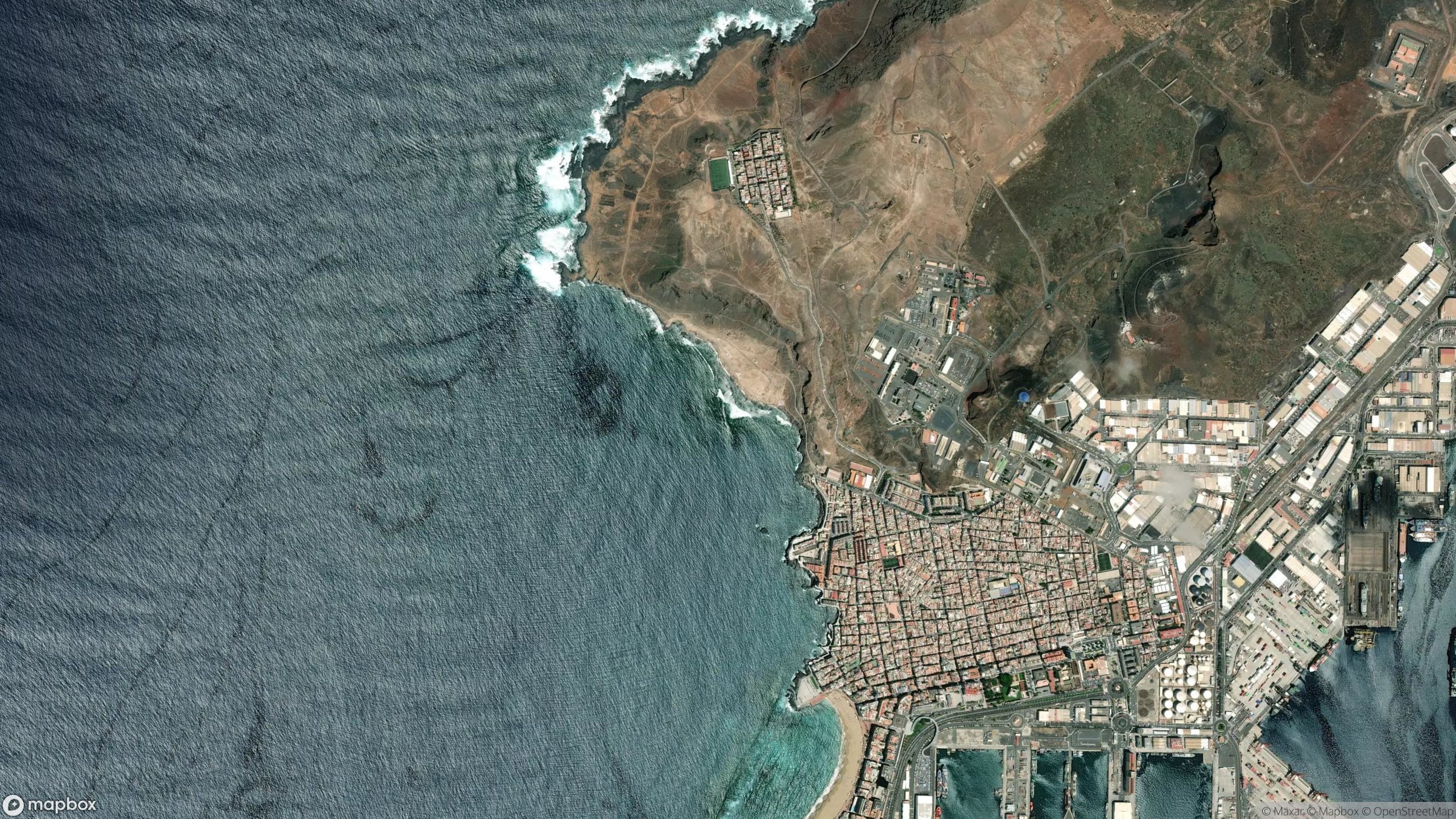 Surf scene from Canary Islands, Spain.