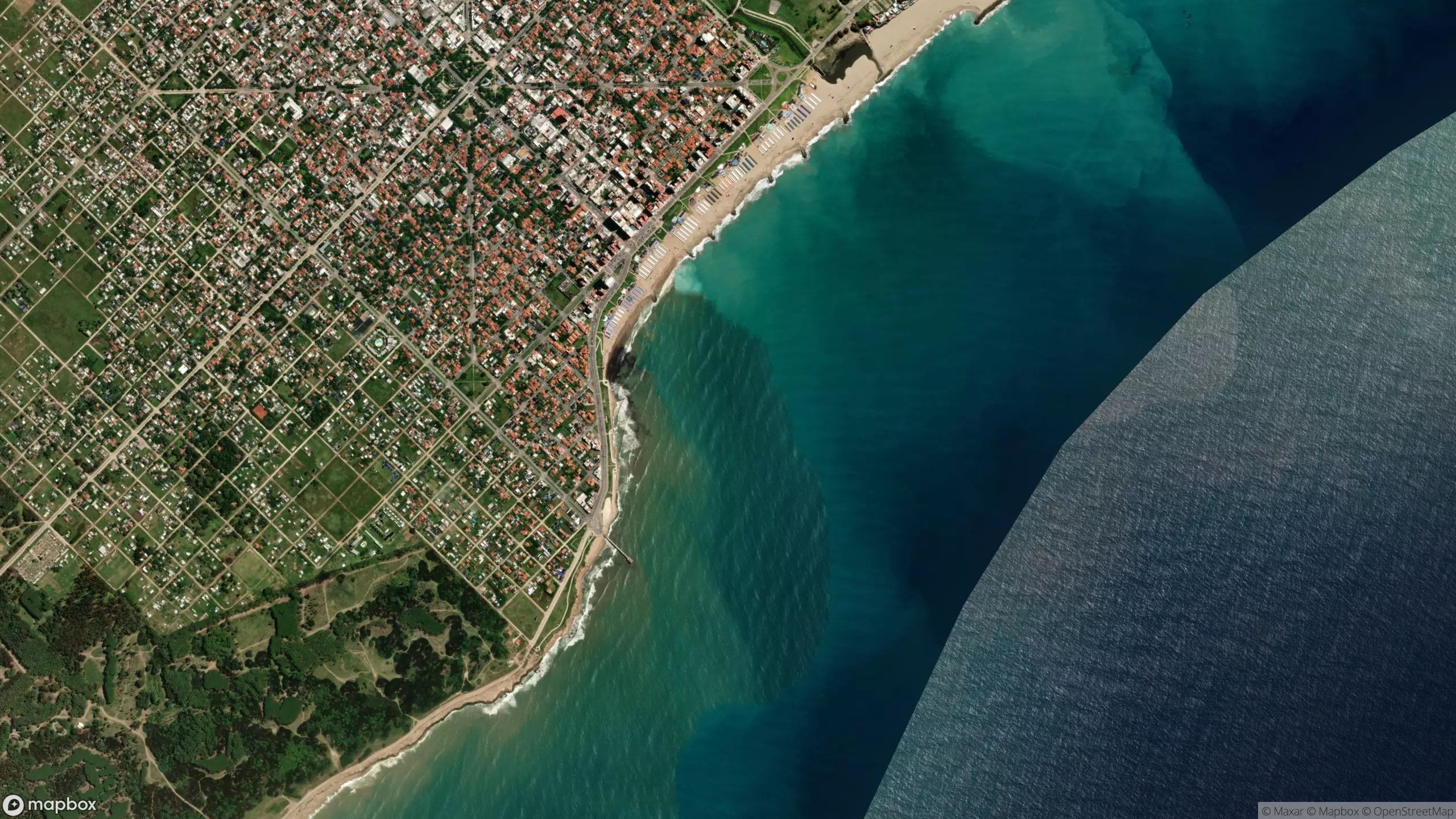 Surf scene from Central Argentina, Argentina.