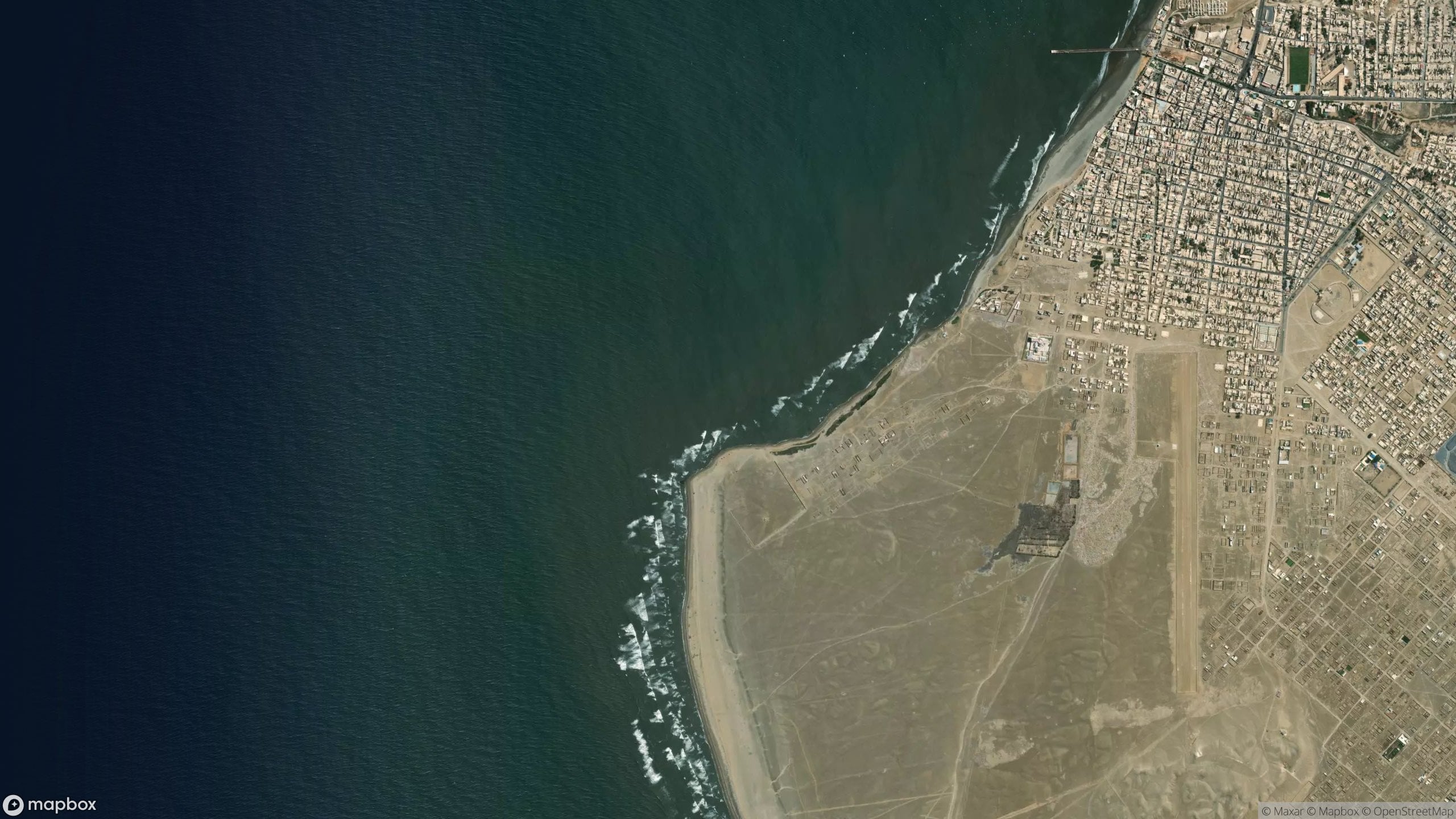Surf scene from Central Peru, Peru.