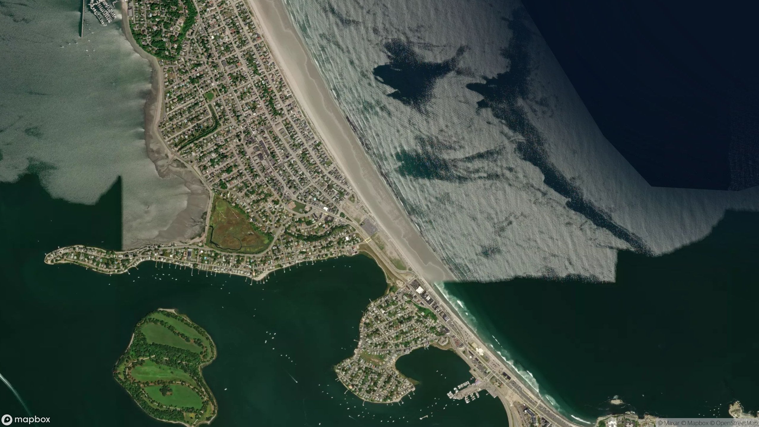 Surf scene from Massachusetts, United States.