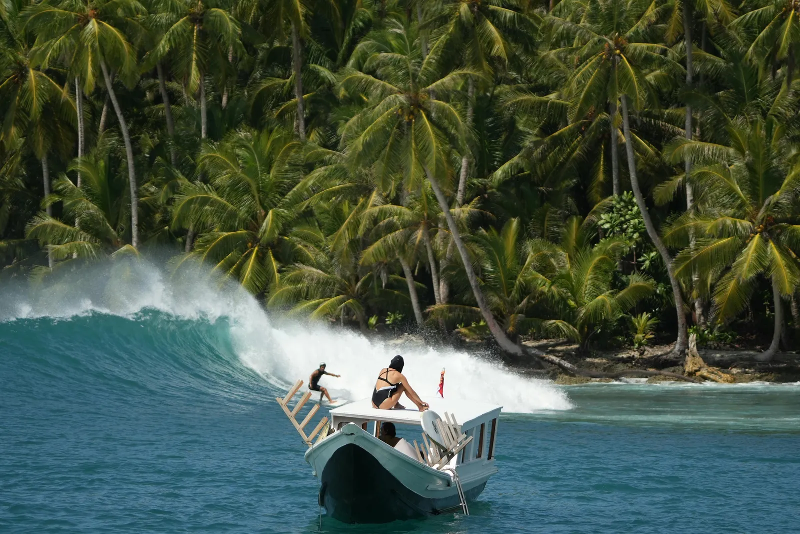 Surf scene from Mentawais, Indonesia.