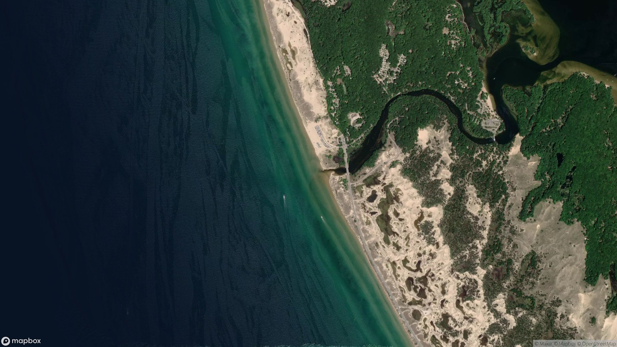 Surf scene from Michigan, United States.