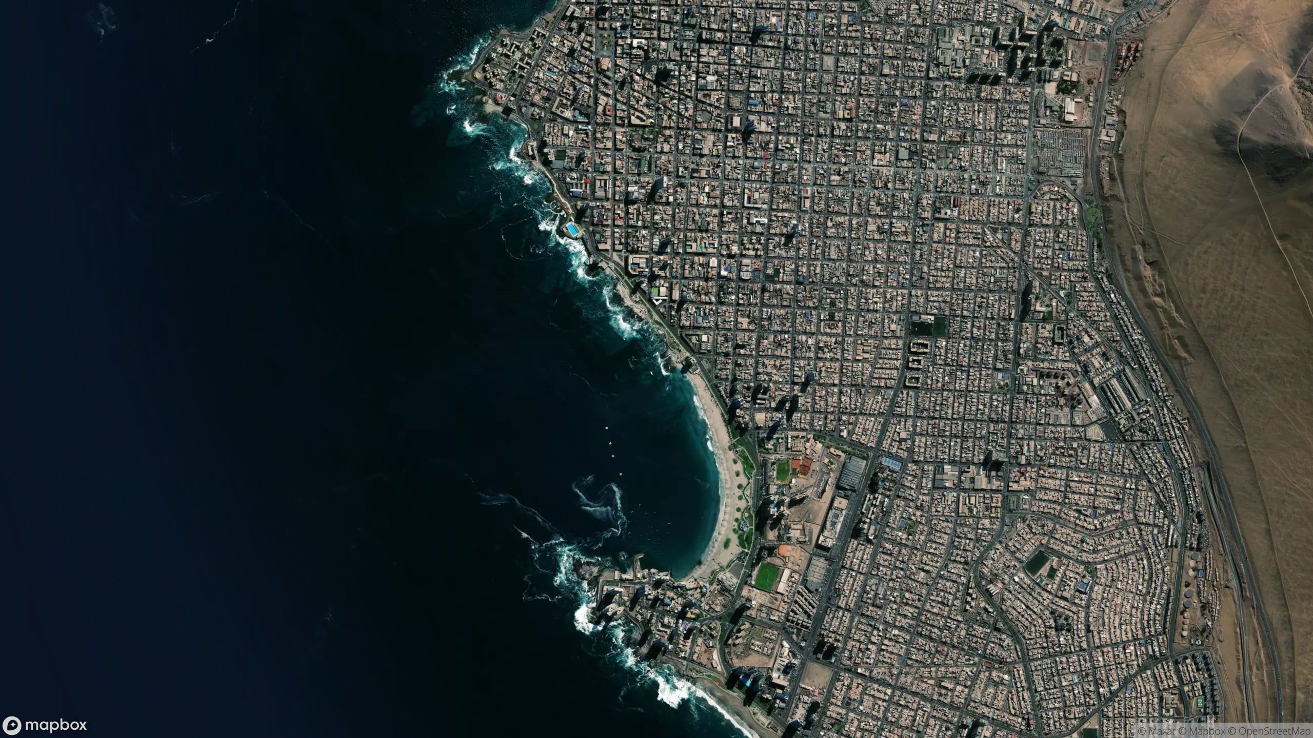 Surf scene from Northern Chile, Chile.
