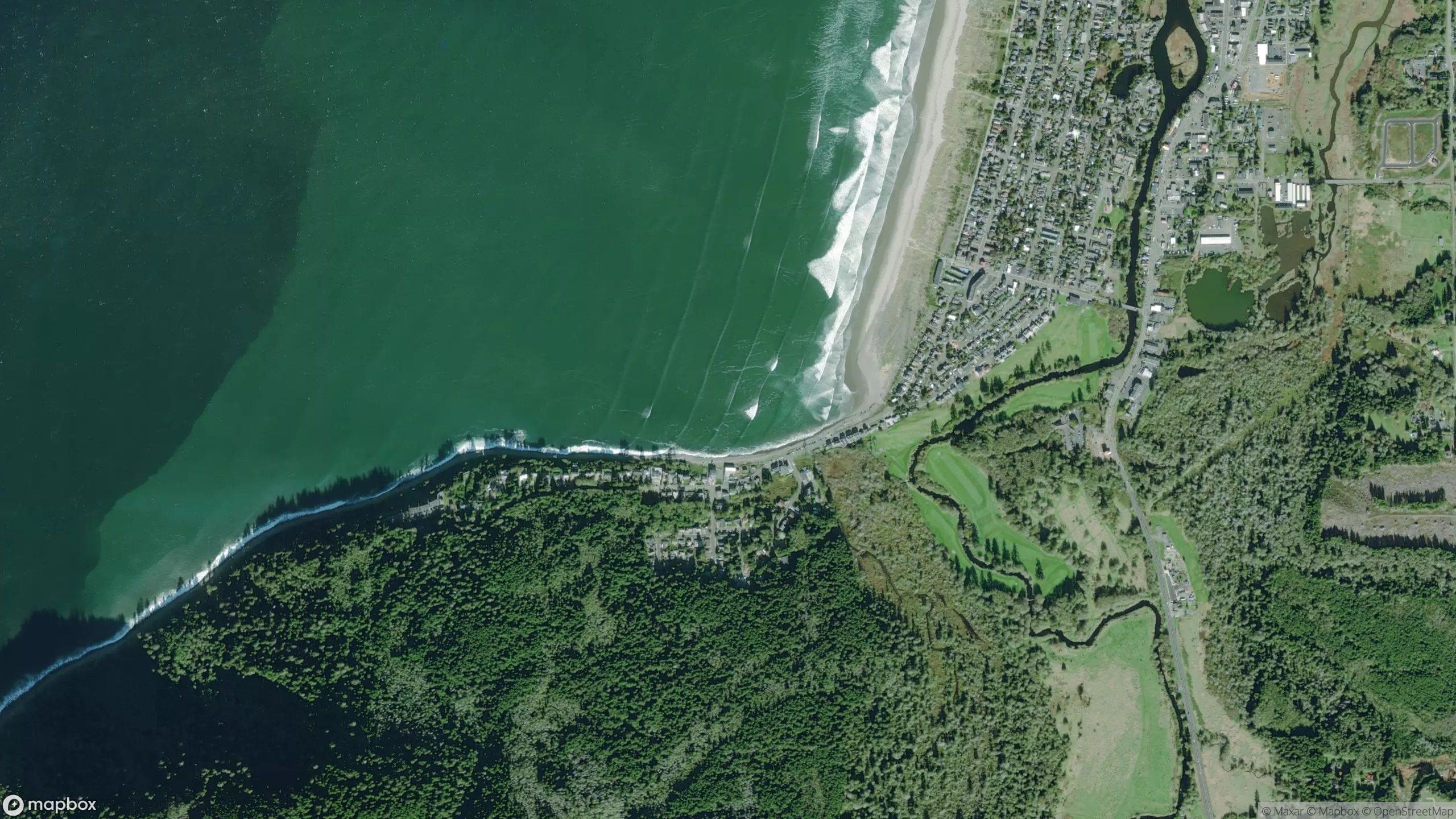 Surf scene from Oregon, United States.