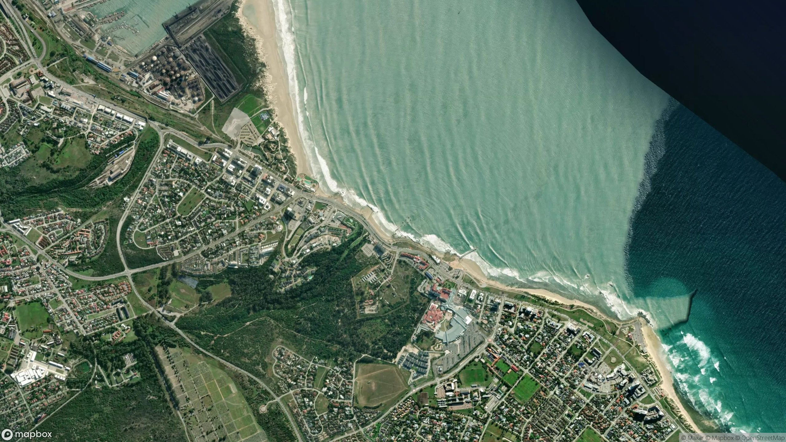 Surf scene from Port Elizabeth, South Africa.