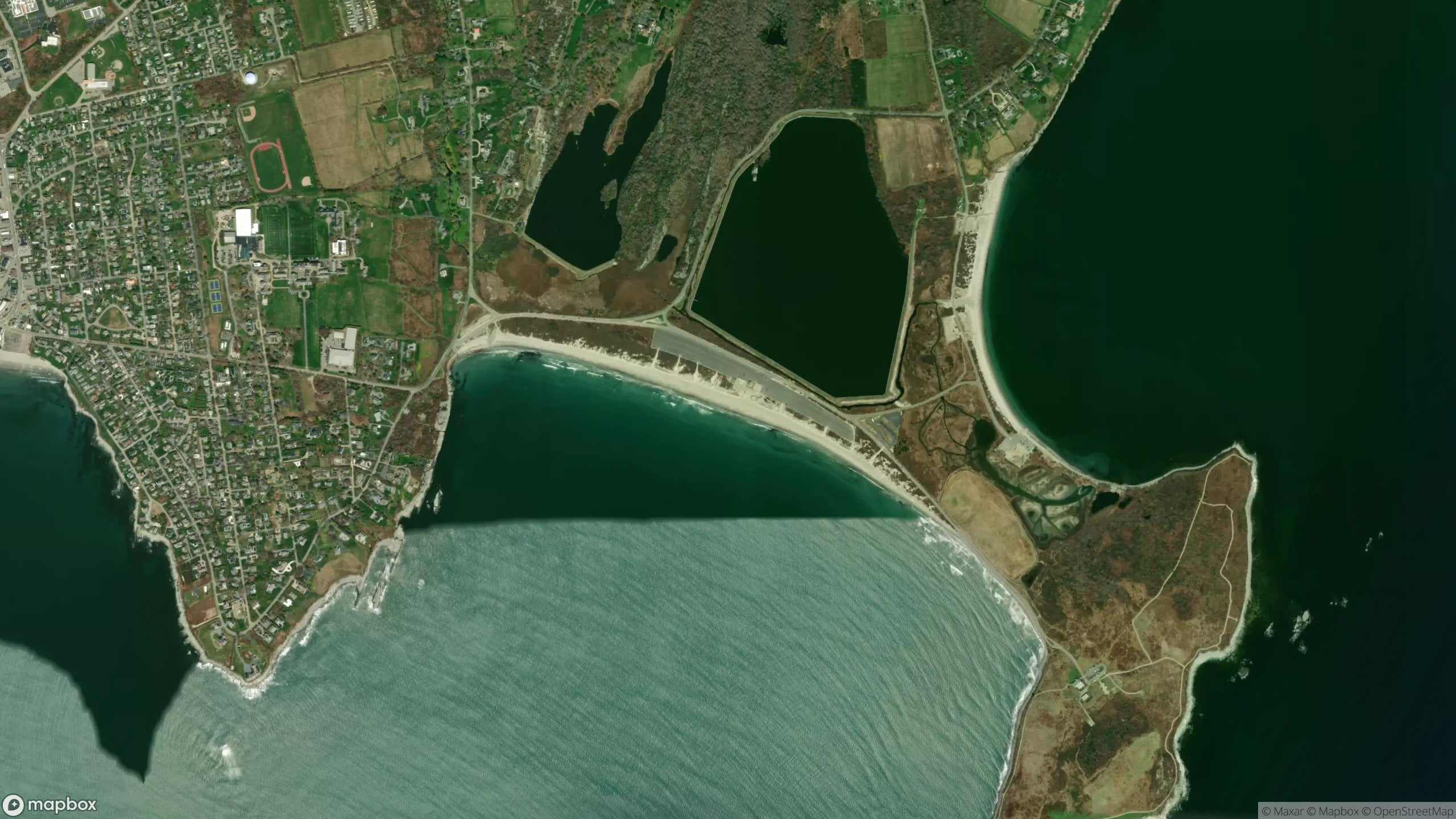 Surf scene from Rhode Island, United States.