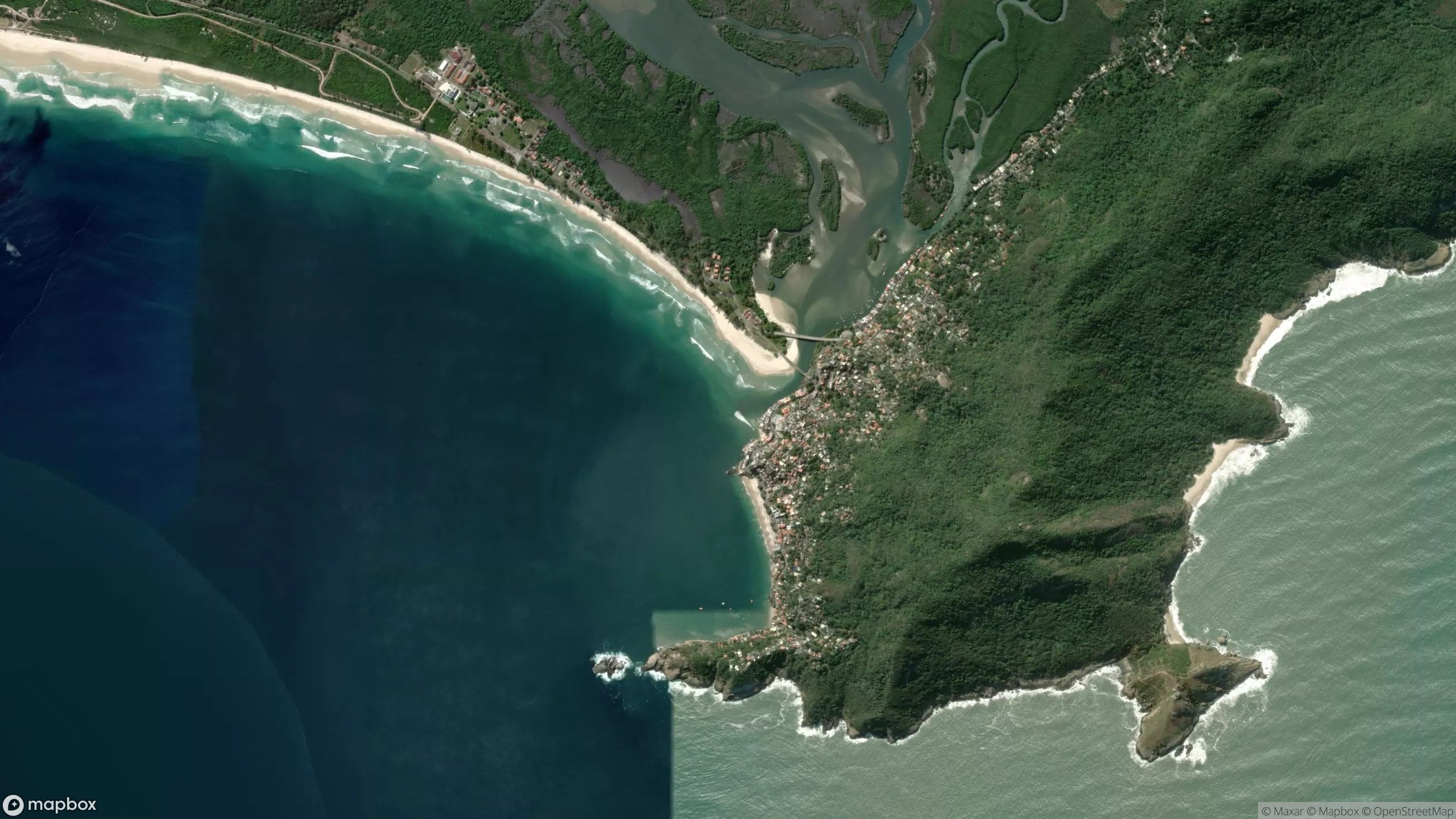 Surf scene from Rio de Janeiro-Litoral Sul, Brazil.