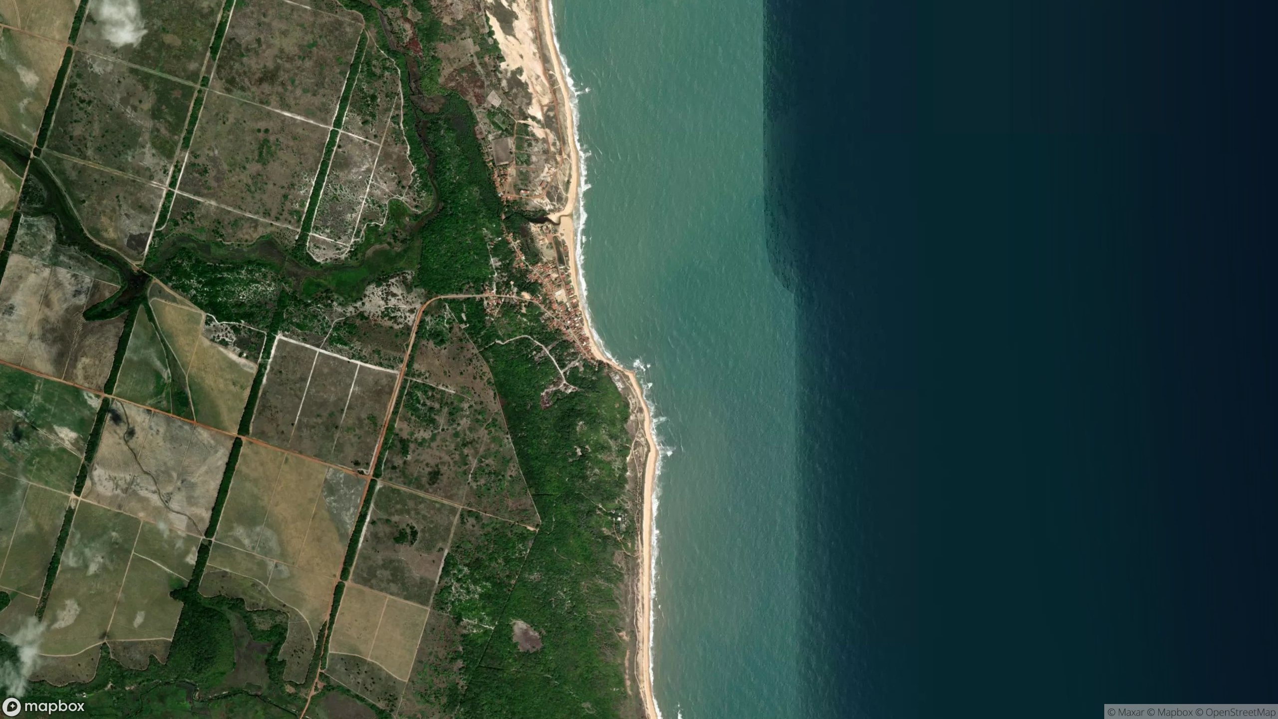 Surf scene from Rio Grande do Norte, Brazil.