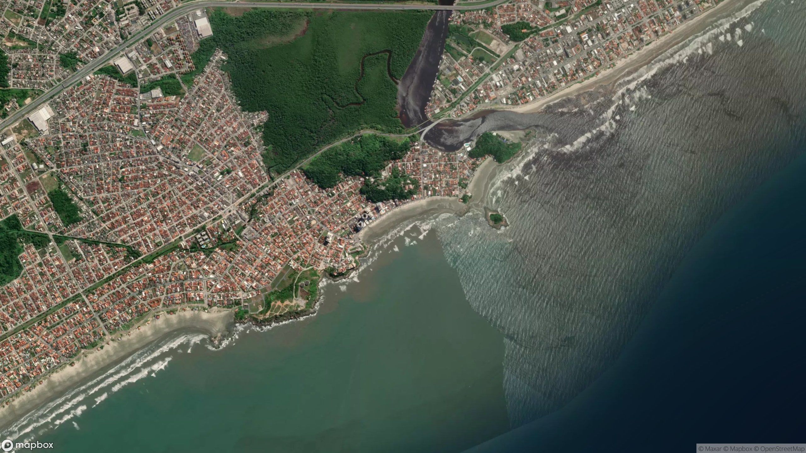 Surf scene from Sao Paulo, Brazil.