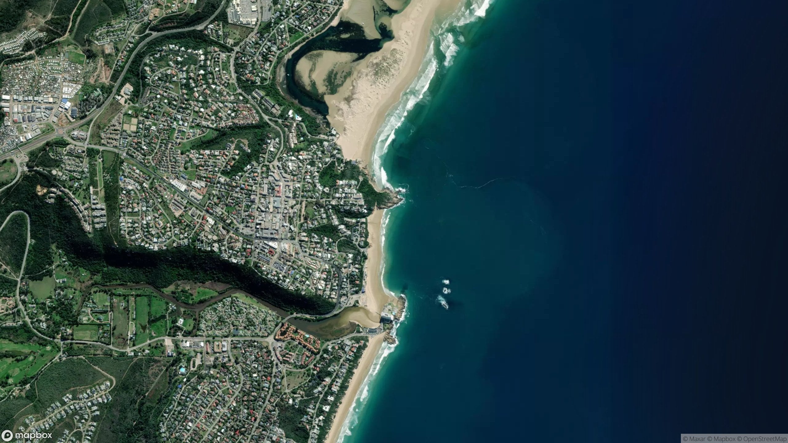 Surf scene from Southern Cape, South Africa.