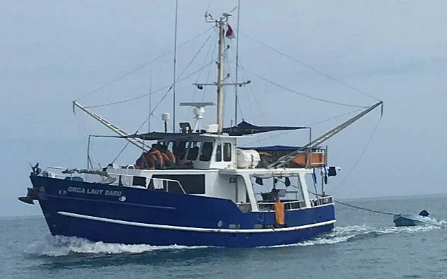 Orca Laut surf charter boat